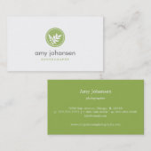 Carte de visite Feuille de Posh (Devant / Derrière)