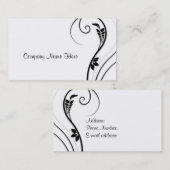 Carte De Visite feuille de remous (Devant / Derrière)