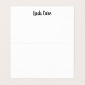 Carte De Visite Feuille de soin d'extension de cil (Intérieur déplié)