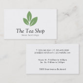Carte De Visite Feuille de thé (Devant / Derrière)