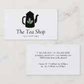 Carte De Visite Feuille de thé | Teapot II (Devant / Derrière)