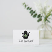 Carte De Visite Feuille de thé | Teapot II (Debout devant)