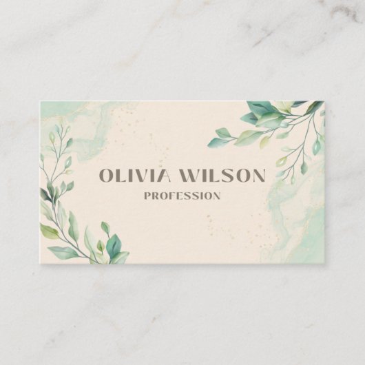 Carte De Visite Feuille de verdure (Devant)