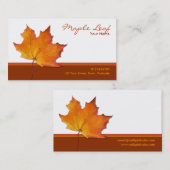 Carte de visite Feuille d'érable (Devant / Derrière)