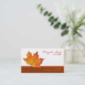 Carte de visite Feuille d'érable (Debout devant)