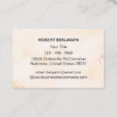 Carte De Visite Feuille d'érable à l'aquarelle (Dos)