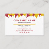 Carte de visite Feuille d'érable Couleur d'automne (Devant)