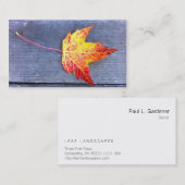 Carte De Visite Feuille d'érable d'automne (Devant / Derrière)