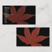 Carte De Visite Feuille d'érable japonais attrayante (Devant / Derrière)
