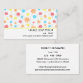 Carte De Visite Feuille d'érable moderne  (Devant / Derrière)