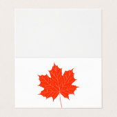 Carte De Visite Feuille d'érable rouge (Extérieur déplié)
