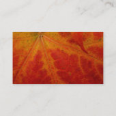 Carte De Visite Feuille d'érable rouge Abstraite Automne Photograp (Dos)