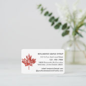 Carte De Visite Feuille d'érable rouge Canada (Debout devant)