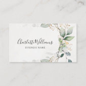 Carte De Visite Feuille d'eucalyptus dorée de verdure à l'aquarell (Devant)