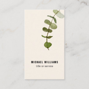 Carte De Visite Feuille d'Eucalyptus Moderne