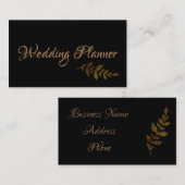 Carte De Visite Feuille d'or (Devant / Derrière)