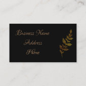 Carte De Visite Feuille d'or (Dos)