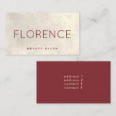 Carte De Visite feuille d'or (Devant / Derrière)