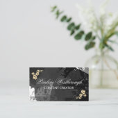 Carte De Visite Feuille d'or | Aquarelle (Debout devant)