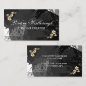 Carte De Visite Feuille d'or | Aquarelle (Devant / Derrière)