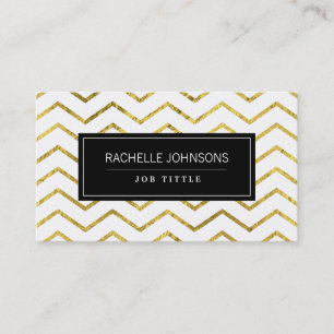 Carte De Visite Feuille d'or Chevron