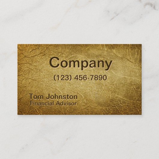 Carte De Visite Feuille d'or de Faux (Devant)