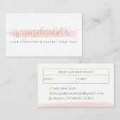 Carte De Visite Feuille d'or de Faux de Megan Elizabeth (Devant / Derrière)