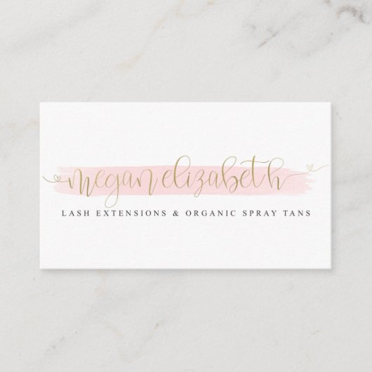 Carte De Visite Feuille d'or de Faux de Megan Elizabeth (Devant)