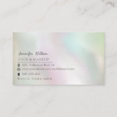 Carte De Visite Feuille d'or holographique professionnelle minimal (Dos)