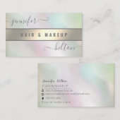 Carte De Visite Feuille d'or holographique professionnelle minimal (Devant / Derrière)