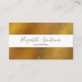 Carte De Visite Feuille d'or luxueuse (Devant)
