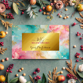 Carte De Visite feuille d'or rose rose moderne