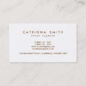 Carte de visite Feuille en chute d'automne (Dos)