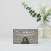 Carte De Visite Feuille et lignes photographe fait sur commande de (Debout devant)