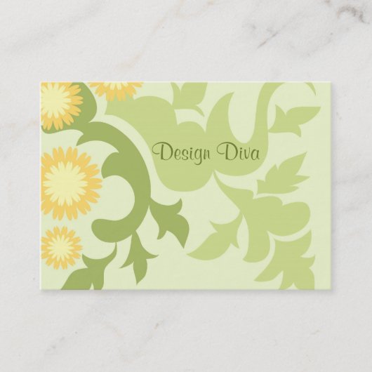 Carte De Visite Feuille floral (Devant)