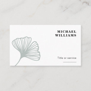 Carte De Visite Feuille Ginkgo moderne