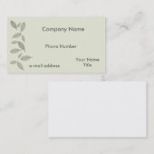 Carte De Visite Feuille graphique moderne de fantôme (Devant / Derrière)