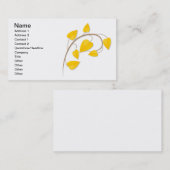 Carte De Visite Feuille jaune (Devant / Derrière)