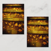 Carte De Visite Feuille jaune d'automne (Devant / Derrière)