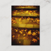 Carte De Visite Feuille jaune d'automne (Dos)