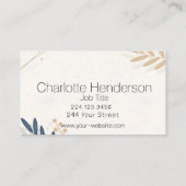 Carte de visite Feuille minimal (Dos)