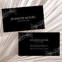 Feuille minimaliste de branche blanche noire minim