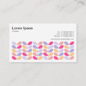 Carte De Visite Feuille rétro 01 - (lin) (Dos)