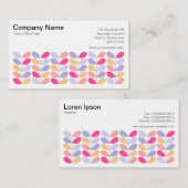 Carte De Visite Feuille rétro 01 - (lin) (Devant / Derrière)