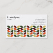 Carte De Visite Feuille rétro 02 (Dos)