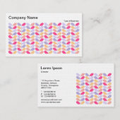 Carte De Visite Feuille rétro II 01 (lin) (Devant / Derrière)