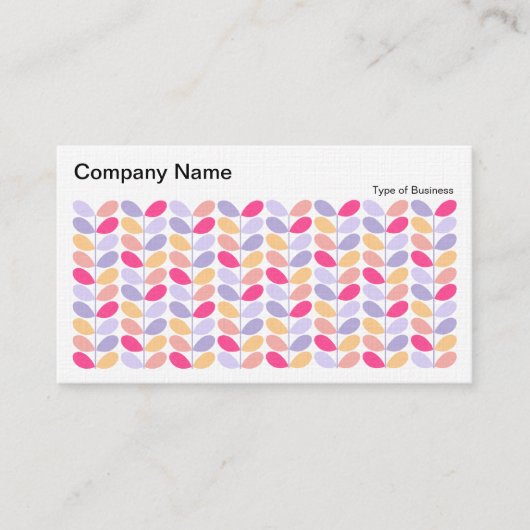 Carte De Visite Feuille rétro II 01 (lin) (Devant)