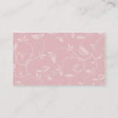Carte De Visite Feuille rose - affaires (Dos)