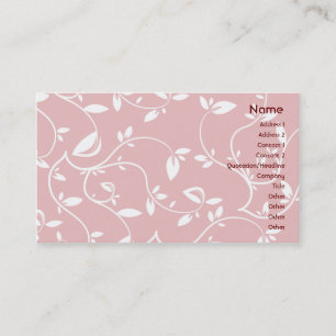 Carte De Visite Feuille rose - affaires