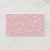 Carte De Visite Feuille rose - affaires (Dos)